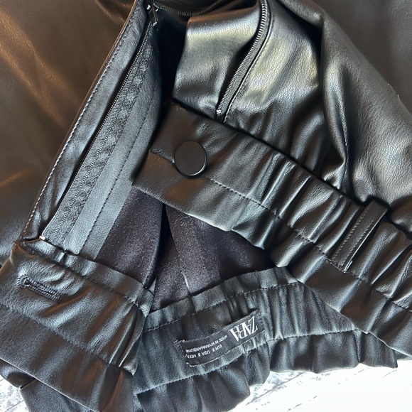 zara baggy leather pants - Picture 4 of 4